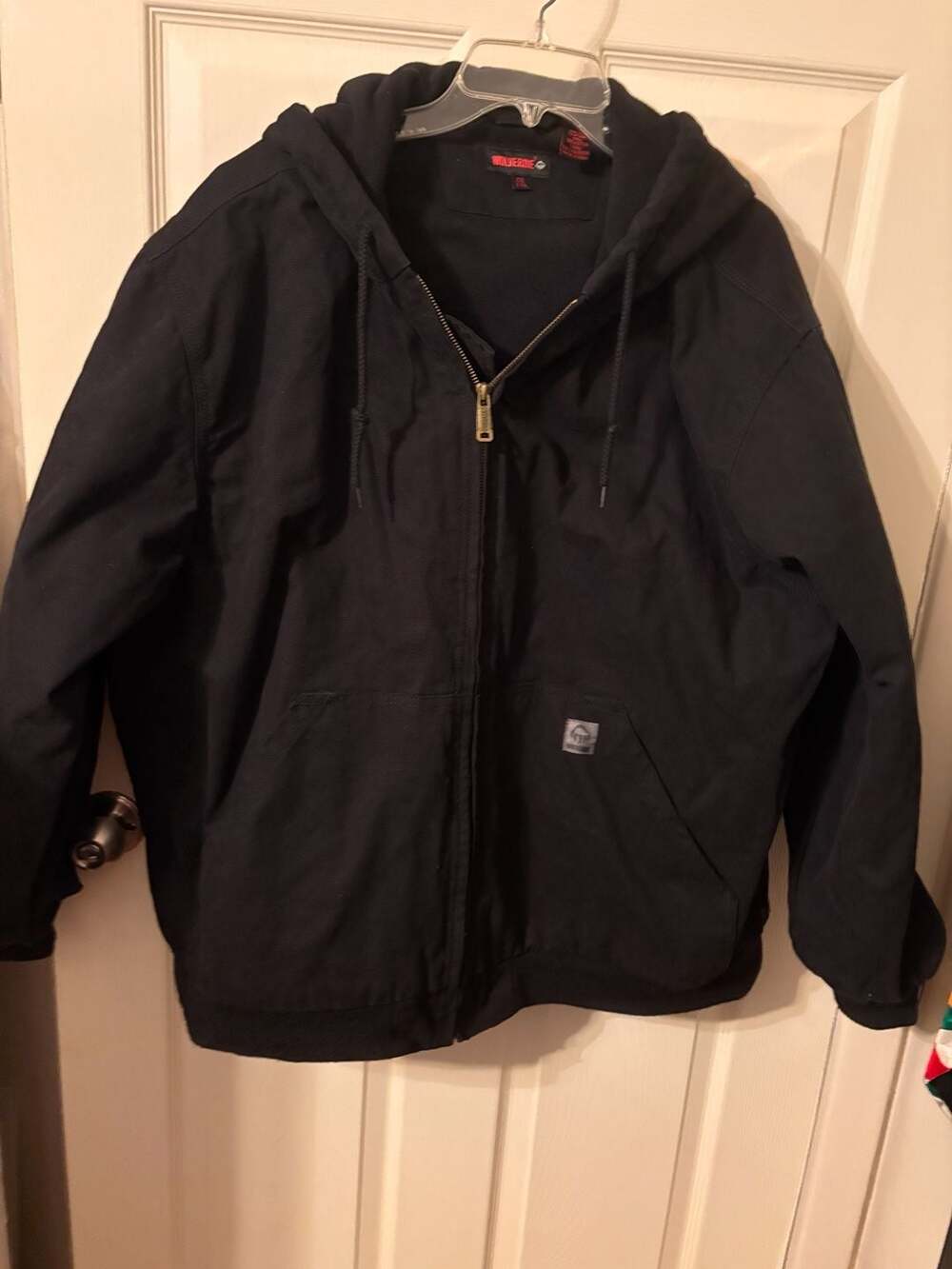 Wolverine Men's Heavyweight Canvas Hooded Insulated Work Jacket, Black, Size XXL